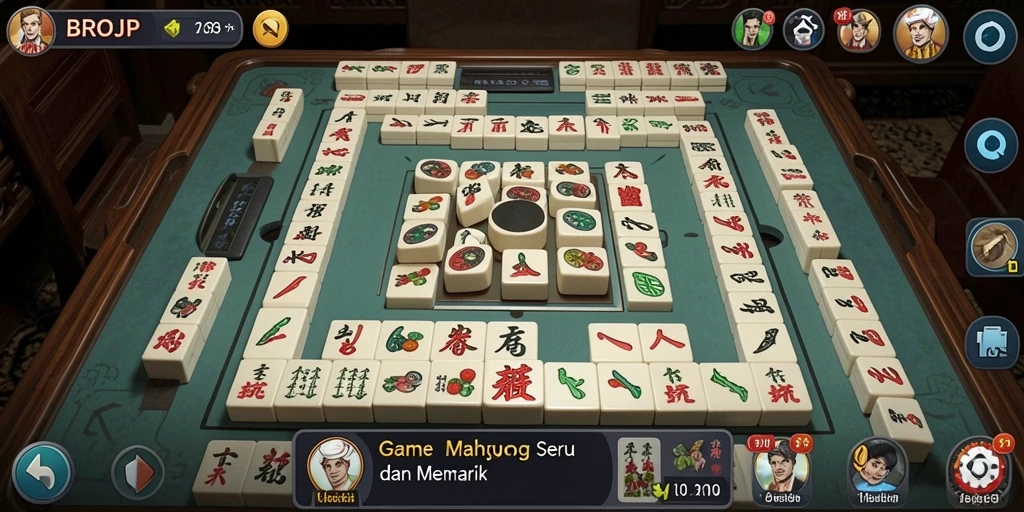Screenshot BROJP menunjukkan gameplay Mahjong yang seru dan menantang.
