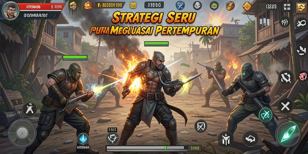 Tampilan mendebarkan permainan strategi KRISNA96.