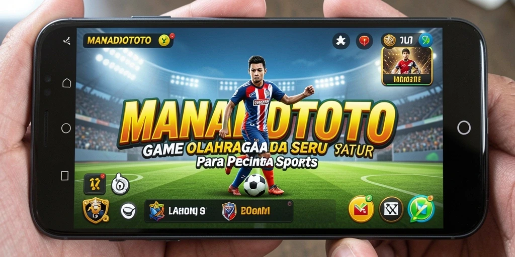 Screenshot utama gameplay MANADOTOTO yang penuh aksi dari permainan olahraga.