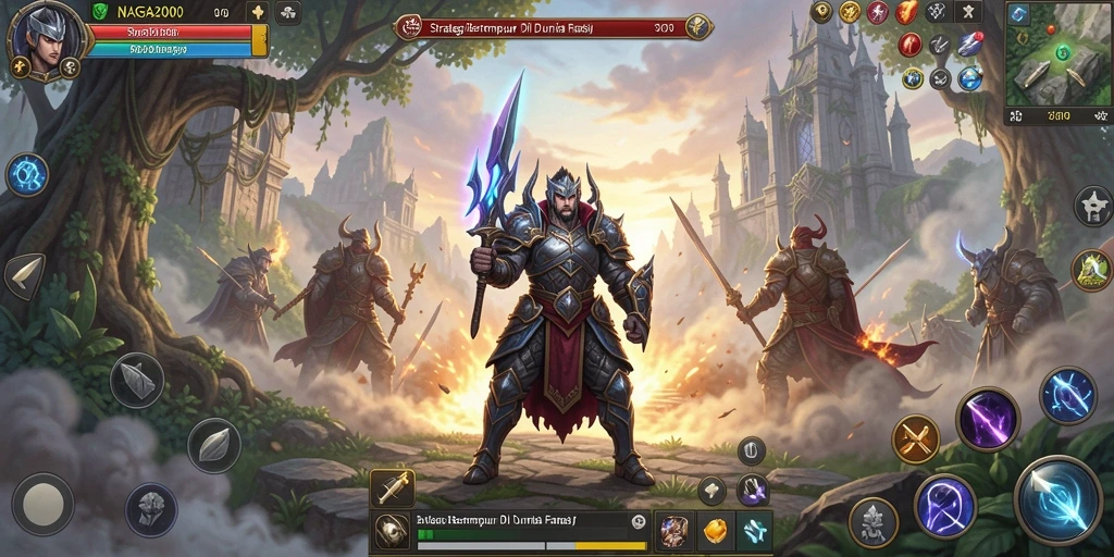 Tampilan gameplay NAGA2000 yang menarik dan penuh strategi.