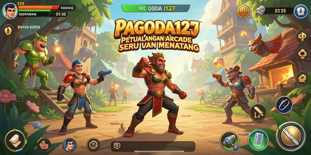 Screenshot utama menunjukkan gameplay seru dari PAGODA127 dengan grafis yang menarik.