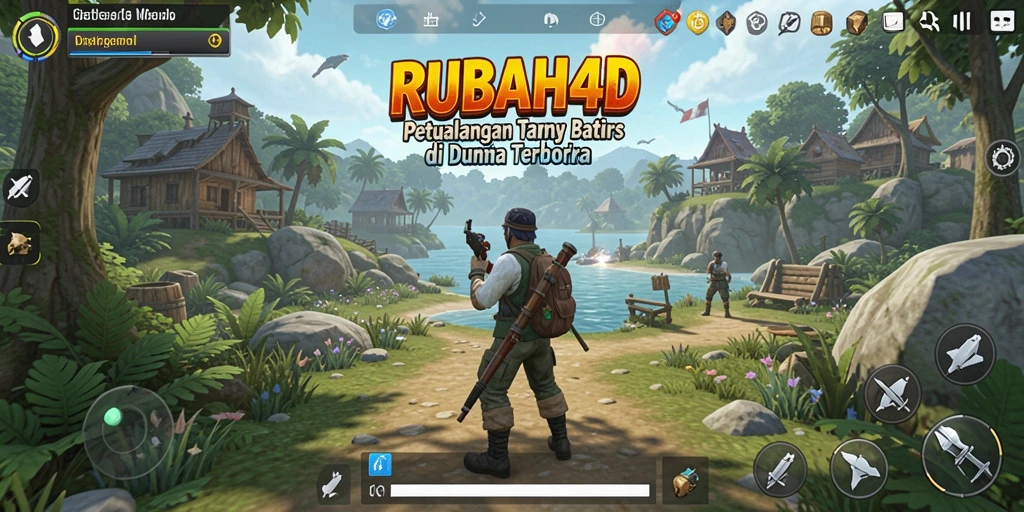 Tampilan gameplay menakjubkan dari RUBAH4D dalam dunia terbuka.